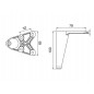 PMO Picior 220 conic, H=100mm, negru mat